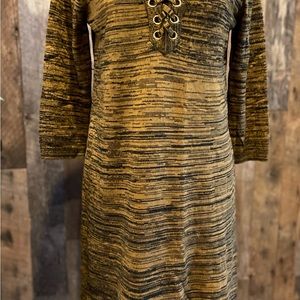 Tiger print sweater dress